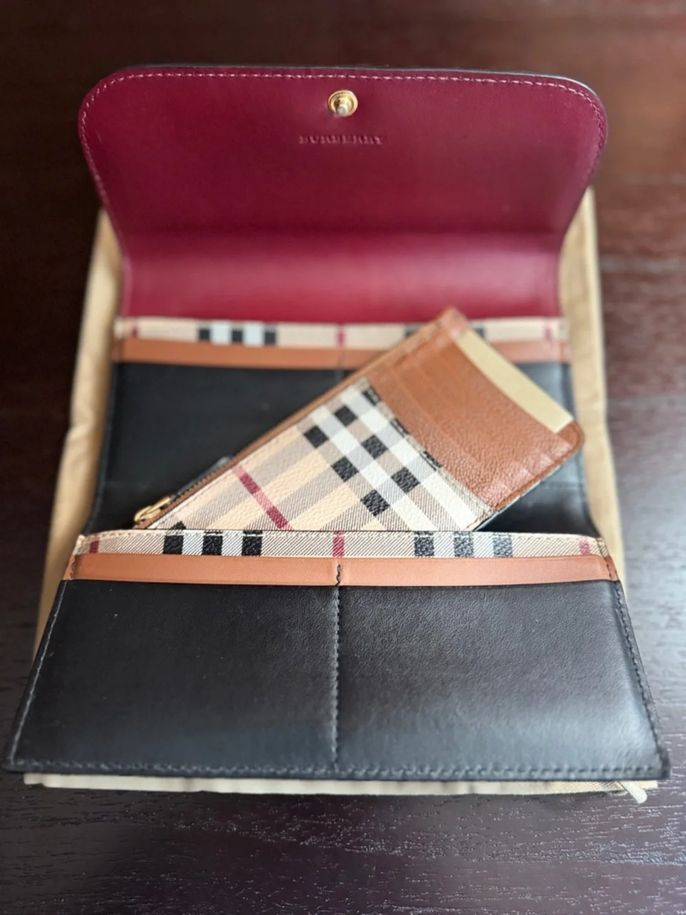 Kenton Leather Flap Wallet with Removable Check Card Case - Picture 2 of 3